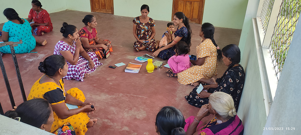 Community gathering with children