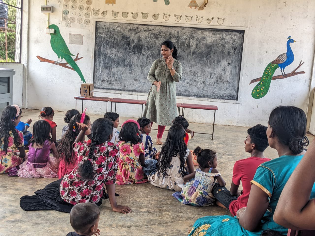 Classroom session with children